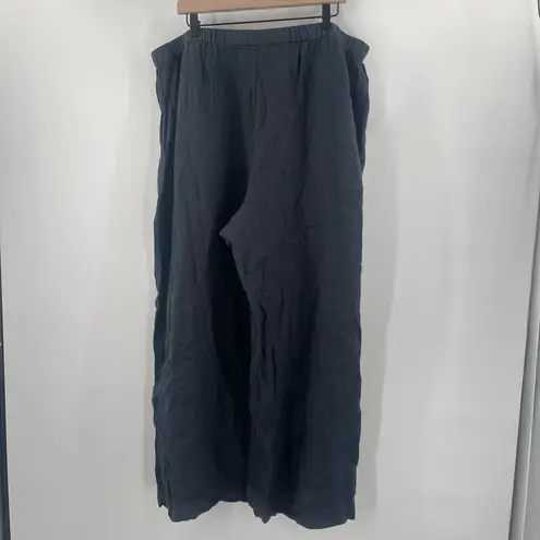 NEW VELVET BY GRAHAM & SPENCER Pants Size 2X 100% Linen NWOT Plus Curvy Casual Blue