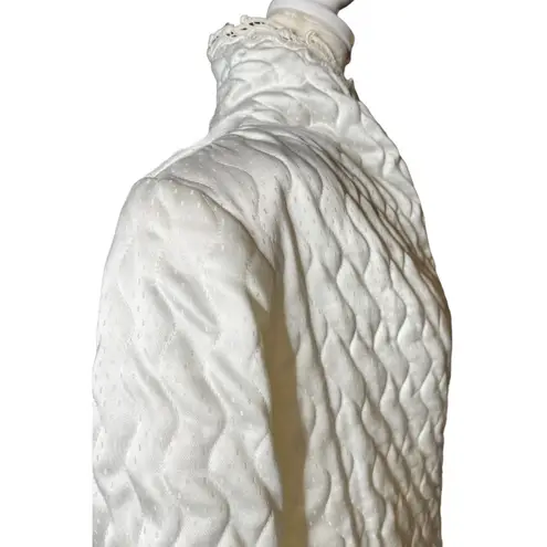 Vintage quilted lace satin robe alto image size s/m