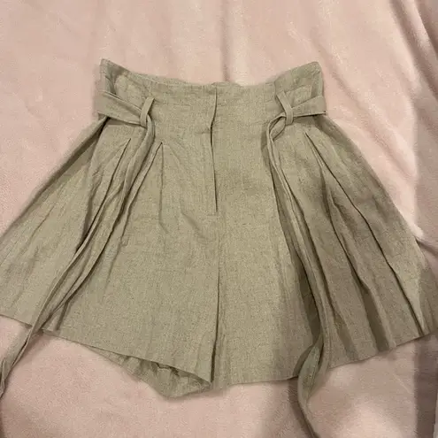 ZARA  Linen Beige Shorts