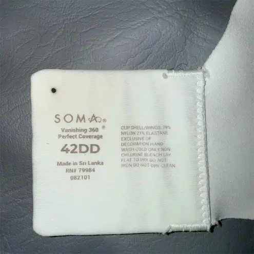 SOMA Women's Vanishing 360 Perfect Coverage Bra 42DD White Convertible Coverage Size undefined