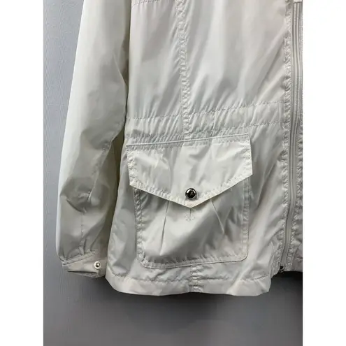 Larry Levine Women's White Wind Breaker Jacket Size XS