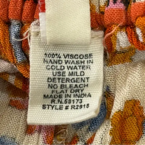 Raga Wide Leg Pants XS Boho Floral High Waist Split Leg Festival Chic Beachy