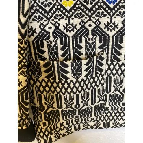 Vintage Guatemala Indigenous Blazer Buttons EUC Sz M Women’s Tribal Black Cream Size M