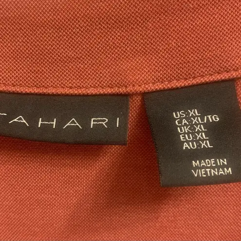 Tahari Women’s Sleeveless Front Up Button Up XL Burnt Orange Dress. 1854