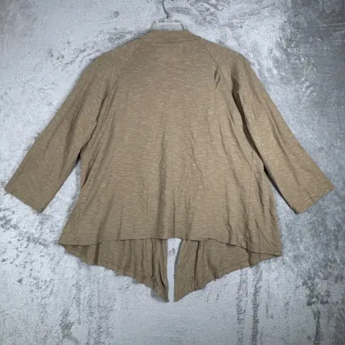 Cariloha Open Front Cardigan Womens 2XL Taupe Lightweight Bamboo Travel Brown Size XXL