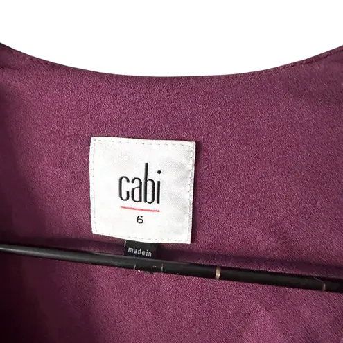 CAbi  Purple Blue Paisley Midi Wrap Dress Size 6