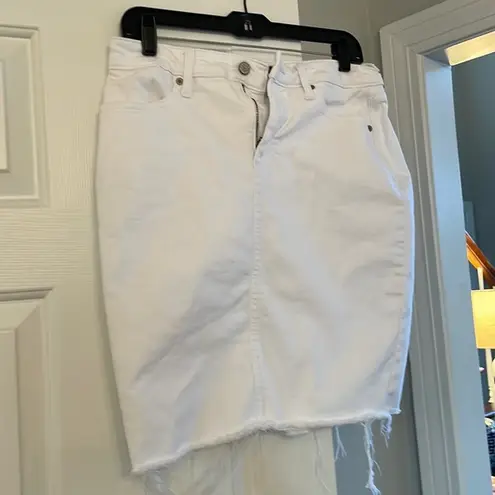 Banana Republic  White Jean Skirt