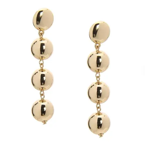 Kelly & Katie  Gold Ball Drop Earrings 3"