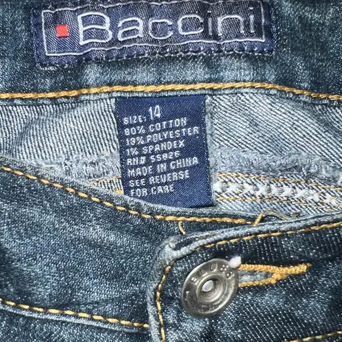 Baccini embroidered vintage boot cut jeans size 14
