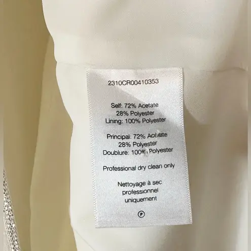 Veronica Beard NWOT Jagger Dickey Crystal-embellished Satin-crepe Blazer Size 12