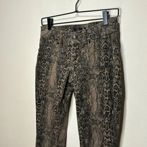 Seven7 Brown Snakeprint Skinny Stretch Jeans Size 4