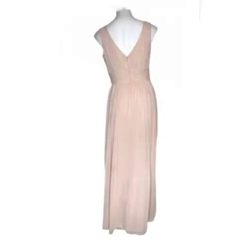 DESSY COLLECTION Vivian Diamond Gown Luxe Chiffon V Neck Size 10