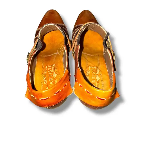 Spring Step L'Artiste Wondrous Booties Size 40 Women's Multicolor Leather Heels Brown