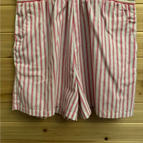 Vintage 60’s Alternating Current Size Medium Pinstripe Collared Romper Pink
