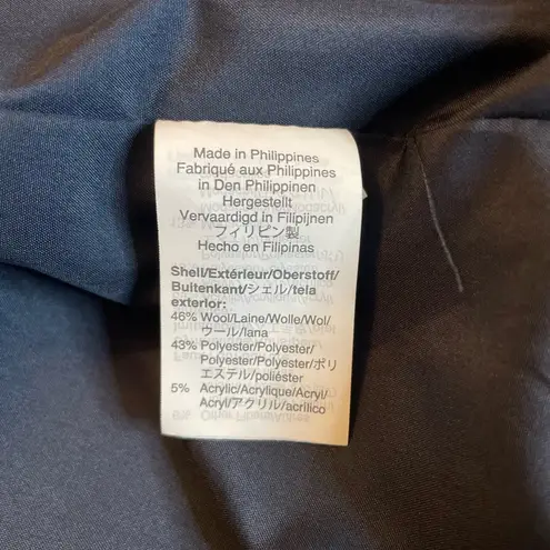 J.Crew  Mercantile Vail Parka Wool Hooded Fur Trim in Navy Blue Size 2