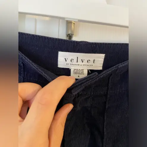 Velvet by Graham Spencer Vera Wide Leg Pants, Night, Size 4 Blue