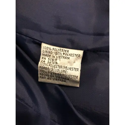 Le Suit Women 6P Jacket 3 Button Closure Lapel Notch Collar Blue Lined Executive