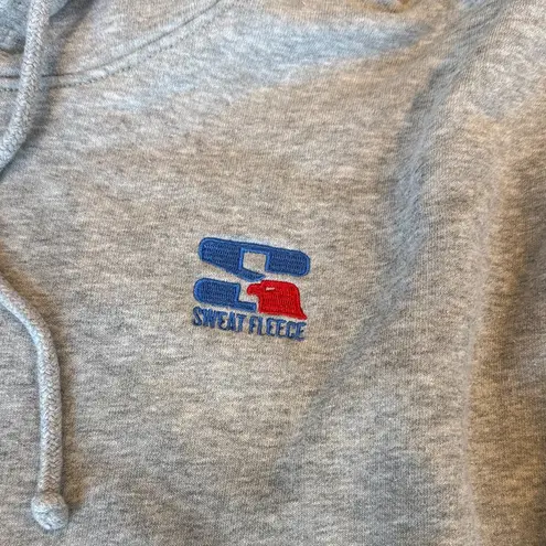 TNA Sweatfleece cropped Gray Hoodie size small EUC RARE!!