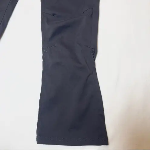 prAna Hiking Pants Women 10 Short Nylon Stretch Outdoor Travel Roll Up Navy Blue