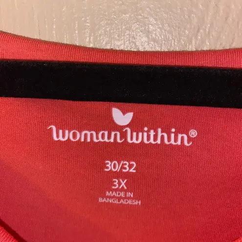 Woman Within Peachy T-shirt - size 3XL