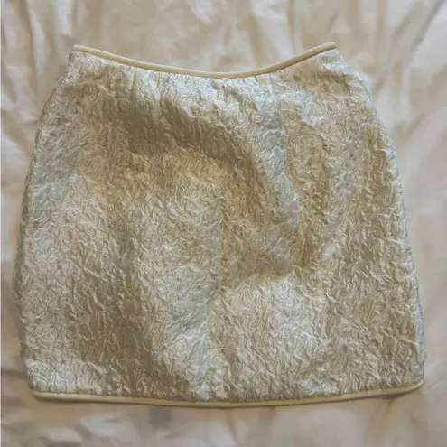 3.1 Phillip Lim  Textured Brocade Cream Mini Skirt