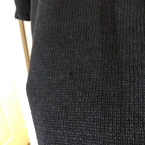 Jenny Vintage Ramie Short Sleeve Sweater Floral Safari Animal Print Black XL