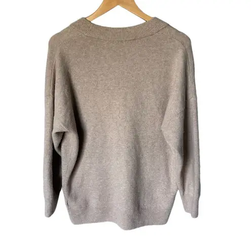 IRO Cardigan Wool Blend Beige Relaxed Fit Button Front Knit Parisian Oversized - Image 8