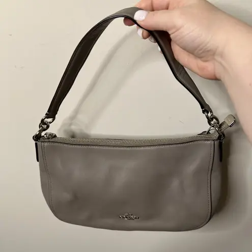 Coach Grey Baguette Shoulder Bag