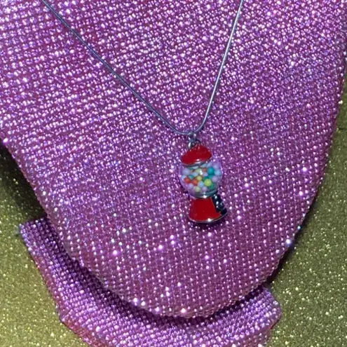 Bubblegum 3D Red Gumball Machine Necklace Multicolor Emo Scene Egirl Kawaii Gift