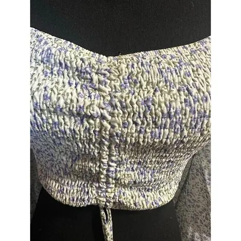 Mabel Crop Top Ruched Floral