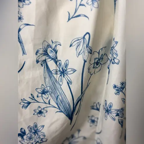 SheIn  Strapless Blue Floral Dress