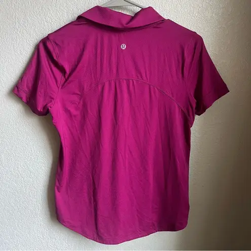 Lululemon  Quick-Drying Short Sleeve Polo Shirt
Magenta Purple