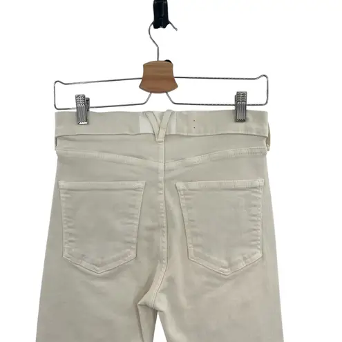 Veronica Beard Carson Jeans Ankle Flare High Rise Ecru Ivory Size 26 US 2