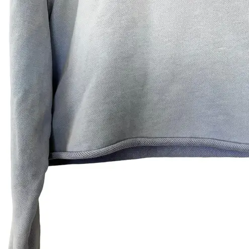 Madhappy  Pullover Embroidered Logo Cropped Hoodie Light Blue Women's Size M