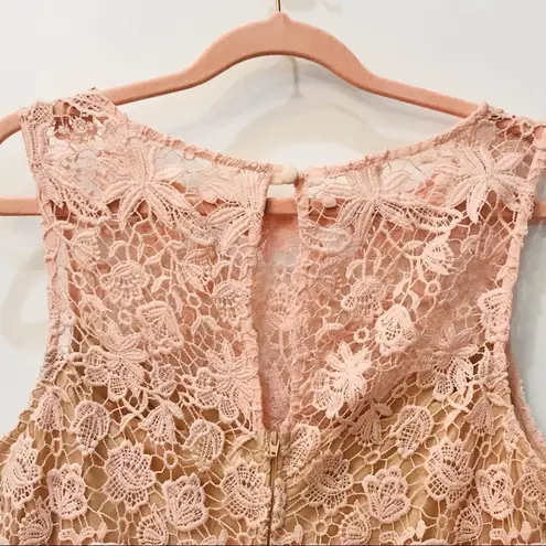 Bisou Bisou  Blush Pink Lace dress sz 8