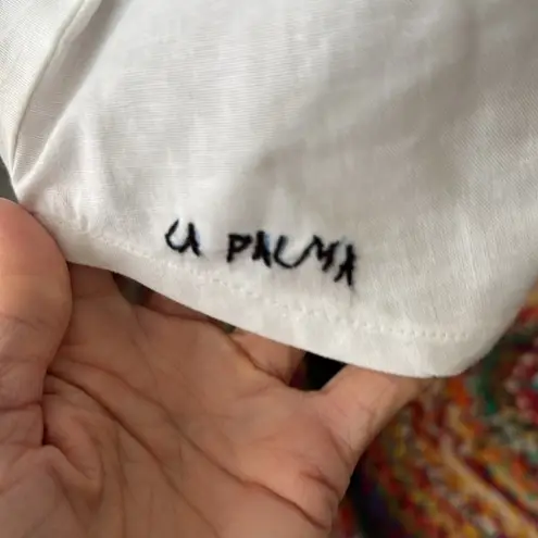 La Palma El Salvador White Multicolor Embroidered Button Up Sleeveless Top Size XL