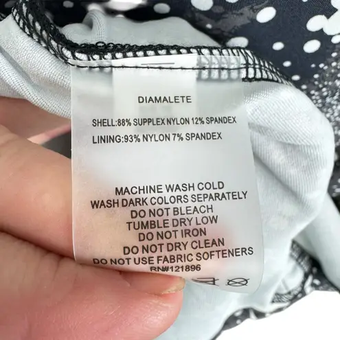 Title Nine Diamalete Floral Black White Sleeveless Stretchy Athletic Dress Sz XS