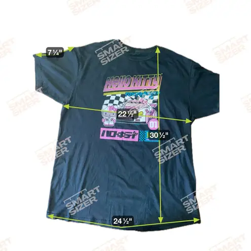 Sanrio Black Short Sleeve Tee with Retro Graphic Design USED condition