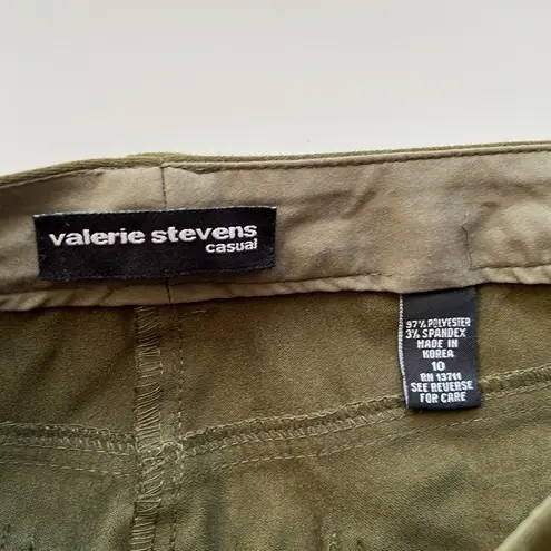 Valerie Stevens Green Velvet High rise Pants 10 Vintage Dress Pants