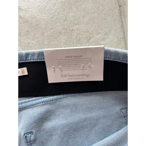 Soft Surroundings Jeans Womens 1X Pull On Tapered Ankle Light Capsule Stretch