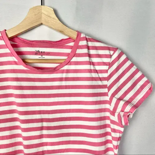 RBX Pink & White Stripe Athletic Crew Neck T