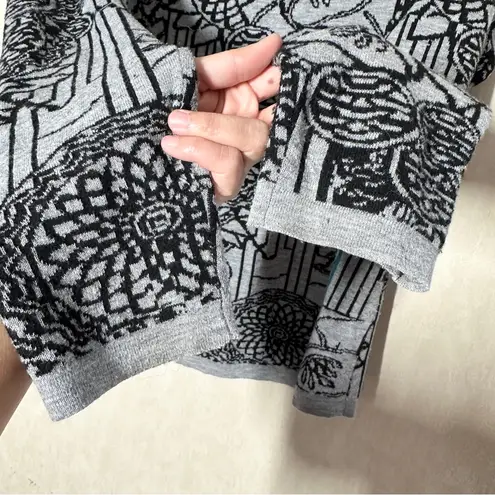 Title Nine Women’s Wool Blend Pull Over Sweater 1/4 Zip Outdoor Floral Print M