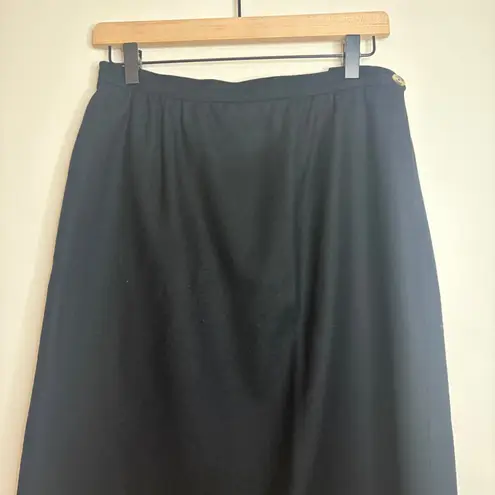 Pendleton Women's Black Wool Blazer & Skirt Suit Set Size 14 Vintage USA