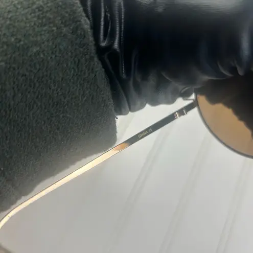 Gold Round Metal Frame Sunglasses Unisex Brown Tint Lenses Vintage Style