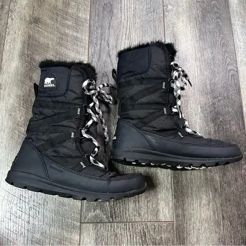 Sorel  Women’s Whitney Tall Lace II Boot Black Waterproof Boots Women’s Size 5