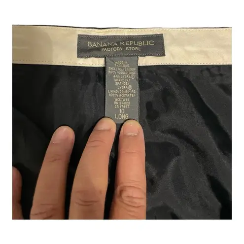 Banana Republic wide leg wool and lined dress pants size 10 Long Black