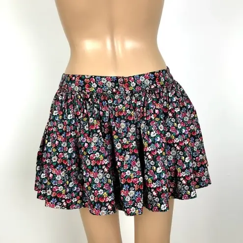 Jack Wills VTG vintage floral print flare 100% cotton mini skirt