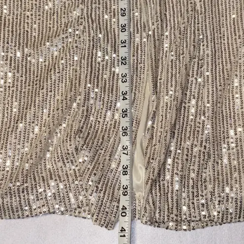 Gimmicks by BKE Gimmicks Sequin Ombre Duster Cardigan Open Front glitter glam holiday party