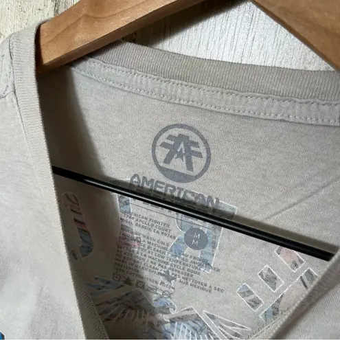 American Fighter Gray Multicolor Short Sleeve Tee Aredale Womens Size Medium