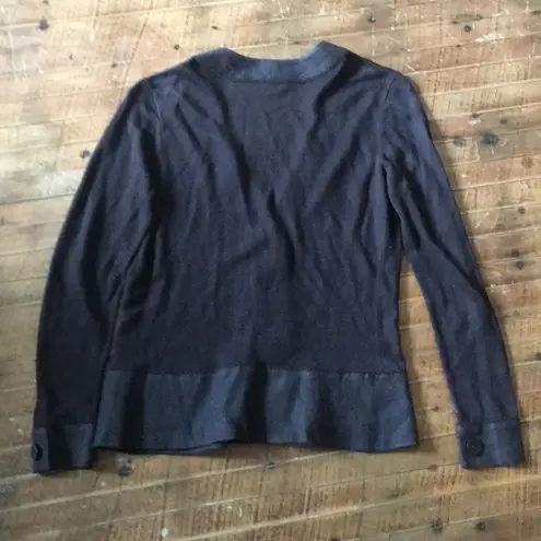 Lafayette148 linen elevated basics lightweight cardigan Brown Size undefined